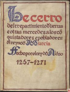 Libro del Repartimiento de tierras.